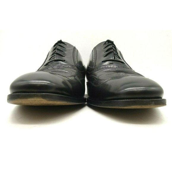 Salvatore Ferragamo Black Leather Wingtip Lace Up Oxfords Shoes Men\'s 9.5 EE main image 11